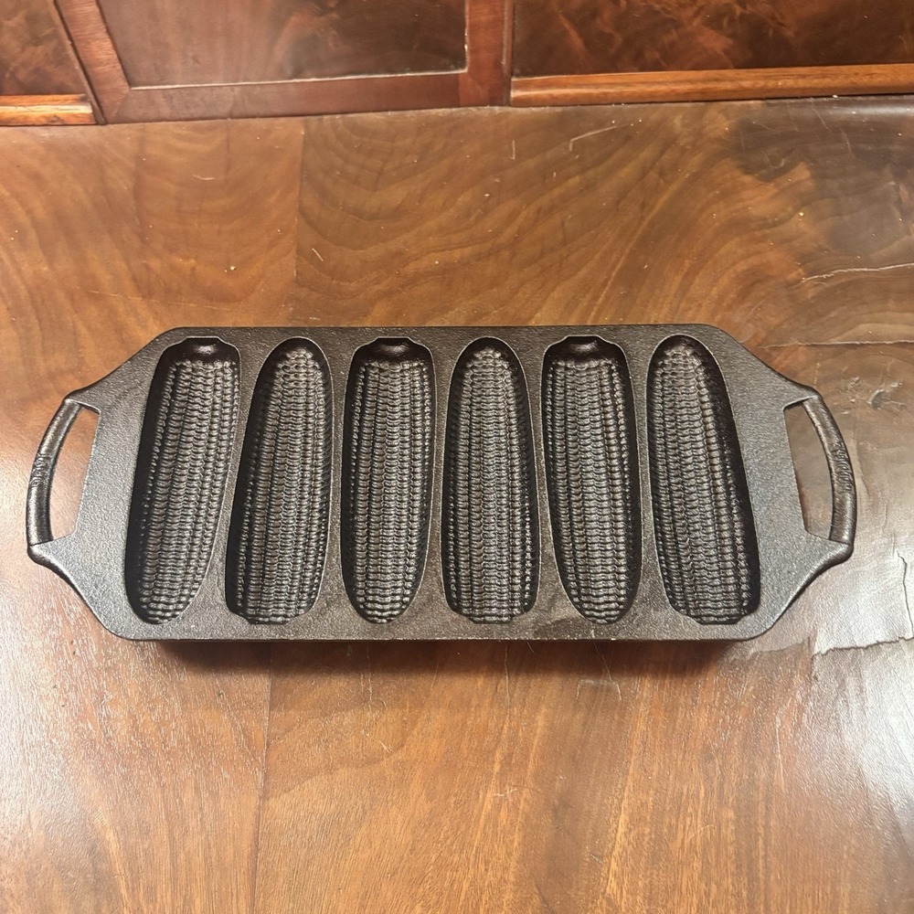 Lodge Cast Iron Cornbread Pan 6 Ear Corn Stick Baking Pan BW6CRM Made in USA